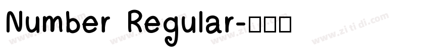 Number Regular字体转换